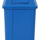 Cesto Quadrado Com Tampa Vai E Vem 100 Litros Laranja