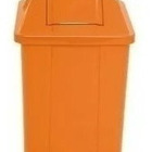 Cesto Quadrado Com Tampa Vai E Vem 100 Litros Verde