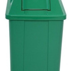 Cesto Quadrado Com Tampa Vai E Vem 60 Litros Amarelo