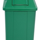 Cesto Quadrado Com Tampa Vai E Vem 60 Litros Amarelo