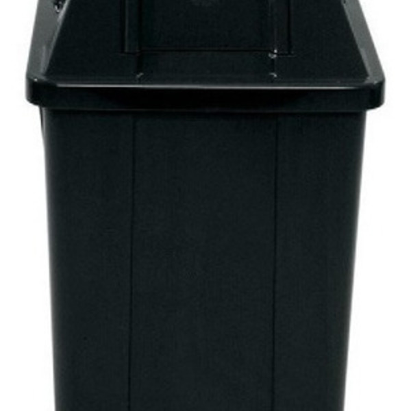 Cesto Quadrado Com Tampa Vai E Vem 60 Litros Amarelo