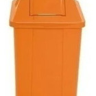 Cesto Quadrado Com Tampa Vai E Vem 60 Litros Branco