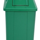 Cesto Quadrado Com Tampa Vai E Vem 60 Litros Laranja