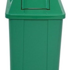 Cesto Quadrado Com Tampa Vai E Vem 60 Litros Verde