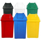 Cesto Quadrado Com Tampa Vai-vem 100 Litros