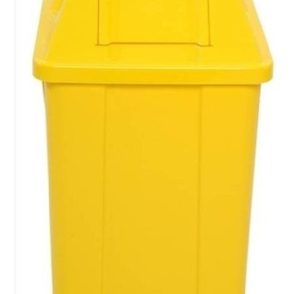 Cesto Quadrado Com Tampa Vai-vem 100 Litros Marrom