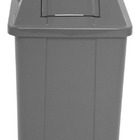 Cesto Quadrado Com Tampa Vai-vem 100 Litros Preto