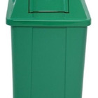 Cesto Quadrado Com Tampa Vai-vem 100 Litros Verde