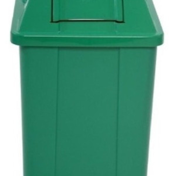 Cesto Quadrado Com Tampa Vai-vem 100 Litros Verde