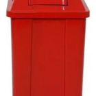 Cesto Quadrado Com Tampa Vai-vem 100 Litros Vermelho