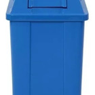 Cesto Quadrado Com Tampa Vai-vem 60 Litros Cesto Azul