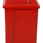 Cesto Quadrado Com Tampa Vai-vem 60 Litros Cesto Preto