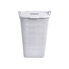 Cesto Rattan com Tampa Basculante Branco 50 L