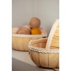 Cesto Redondo 34x16cm C/ Borda De Renda Paperwood - Yoi