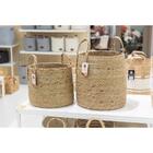 Cesto Redondo Com Alça 37x37x38cm Nature Alto - Yoi