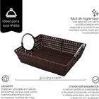 Cesto Retangular África Com Alça Oval Média - Mimo Style