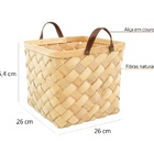 Cesto Retangular C/ Alça 26x25cm Paperwood - Yoi