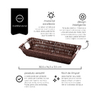 Cesto Retangular Com Alça Reta África 30 Cm - Mimo Style - Yk