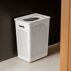 Cesto Roupa de Plástico Branco  com Alças 50x37cm OU