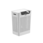 Cesto Roupa de Plástico Branco  com Alças 55x42cm OU