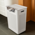 Cesto Roupa de Plástico Branco  com Alças 55x42cm OU