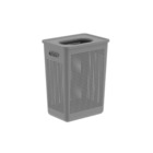 Cesto Roupa de Plástico Chumbo com Alças 50x37cm OU