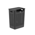 Cesto Roupa de Plástico Preto com Alças 55x42cm OU