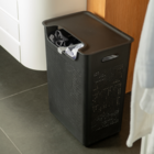 Cesto Roupa de Plástico Preto com Alças 55x42cm OU