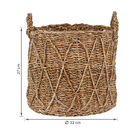 Cesto Seagrass Bege Caubi 27,6L 32x32x27cm Mek