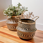 Cesto Seagrass imperial Palha Grande 40x35cm Jolitex