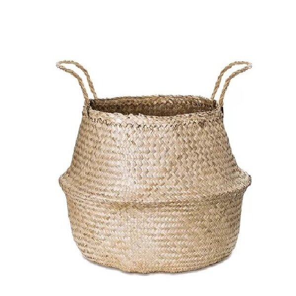 Cesto Ticunas De Seagrass Natural Com Alças - Jolitex G