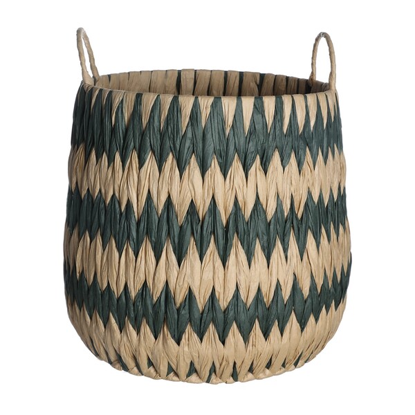 Cesto Tramado Redondo Verde 31 x 31 x 33 Oikos