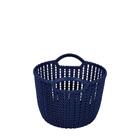 Cesto Trançado Circular M Azul Noite