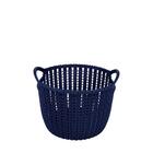 Cesto Trançado Circular M Azul Noite