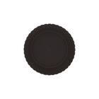 Cesto Trançado Circular Médio Preto