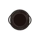 Cesto Trançado Circular Médio Preto