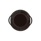 Cesto Trançado Circular Pequeno Preto