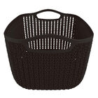 Cesto Trançado Retangular Alto Grande Preto Mor Preto
