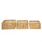 Cesto Vazado De Bambu Oikos Organizador 24cm Quadrado