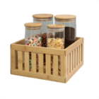 Cesto Vazado De Bambu Oikos Organizador 24cm Quadrado