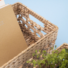 Cestos Trançados Retangular Bege 30 x 14 x 20 Oikos