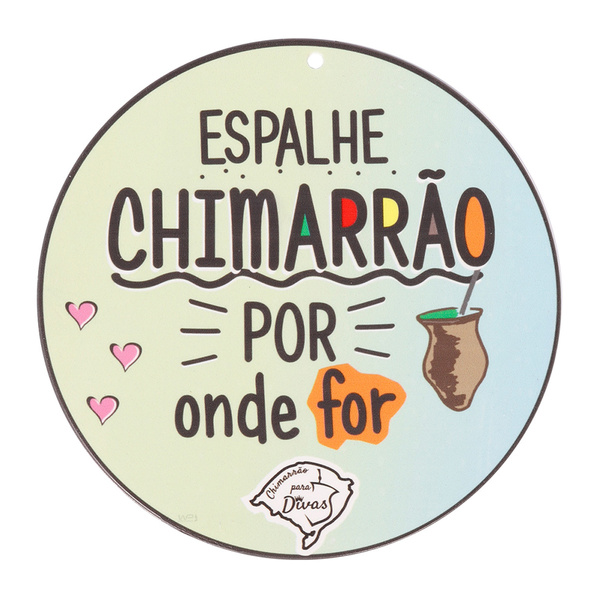 Cevador Para Chimarrão E Tereré Estampado 15cm Pvc - Wp Conne
