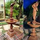 Chafariz Deusa 2m Base De Anjo Ferro Fundido Pronto Artes