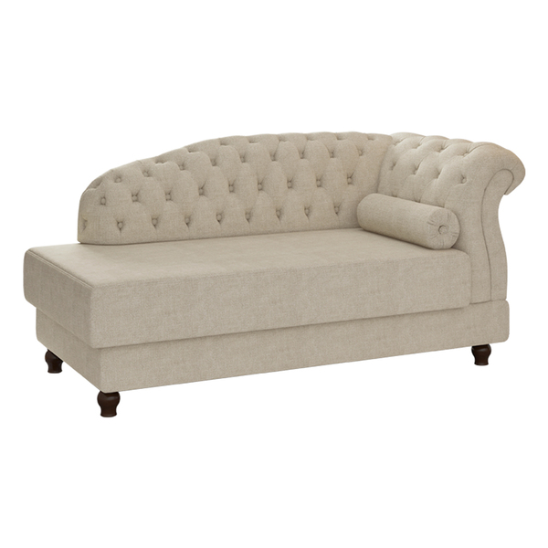 Chaise 160cm Direito Pomme Bouclé Suave Bege - Sallar Home