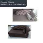 Chaise 160cm Direito Pomme Bouclé Suave Bege - Sallar Home