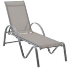 Chaise Com Tela Búzios -rivatti - Cinza