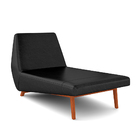 Chaise Decorativa Foshan Sala De Estar Pu Preto G15 - Gran Be