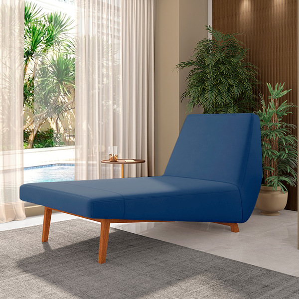 Chaise Decorativa Foshan Sala De Estar Veludo Azul G15 - Gran