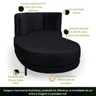 Chaise Direito Sala De Estar Penélope Base Preto Suede Preto
