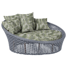 Chaise Hungria Alumínio Pintura Marrom Corda Náutica E5 Trama